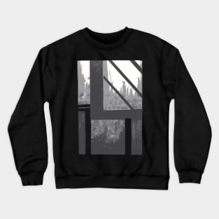 Monochrome Cityscape Crewneck Sweatshirt